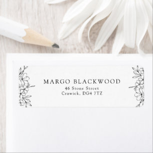 Simple Romantic Cherry Blossom Return Address Label