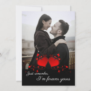 Simple romantic red hearts Holiday Card