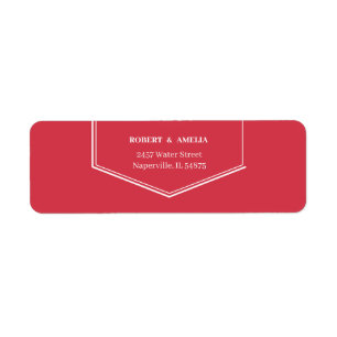 Simple Rose Customised Return Address Label
