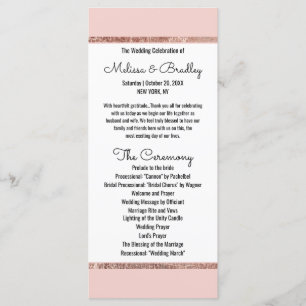 Simple Rose Gold Blush Pink Brush Script Program