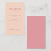Simple Rose Gold Covid Safety Guidelines Blush
