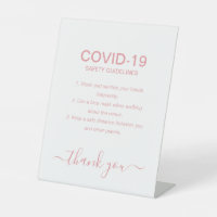 Simple Rose Gold Covid Safety Guidelines Party