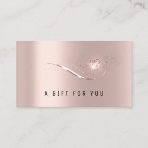 Simple Rose Gold Heart Gift Certificate Lashes MUA