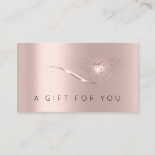 Simple Rose Gold Heart Gift Certificate Lashes MUA