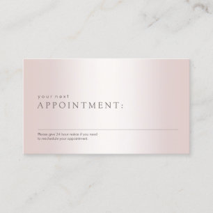 Simple Rose Gold  Salon Spa Appointment Reminder