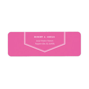 Simple Rose Personalised Return Address Label