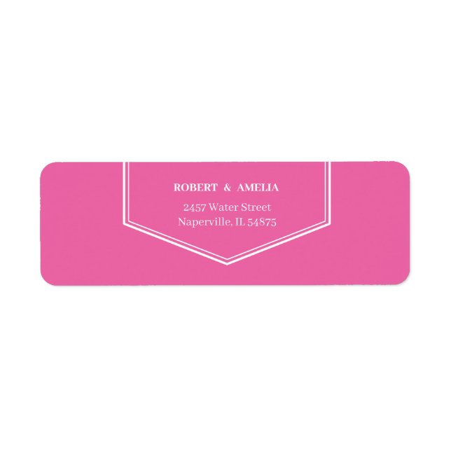 Simple Rose Personalised Return Address Label (Front)