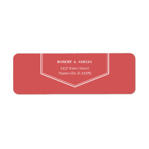 Simple Rose Return Address Label