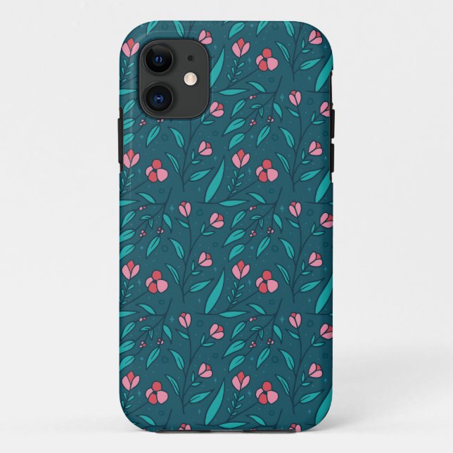 Simple roses pattern  Case-Mate iPhone case (Back)