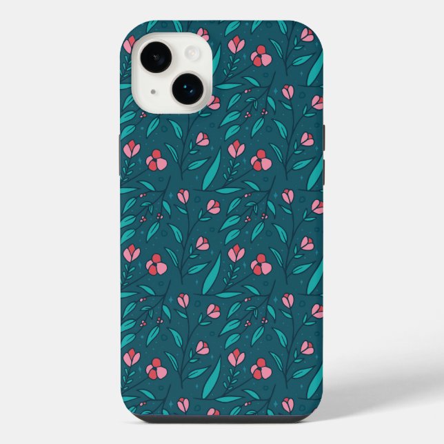 Simple roses pattern  iPhone case (Back)