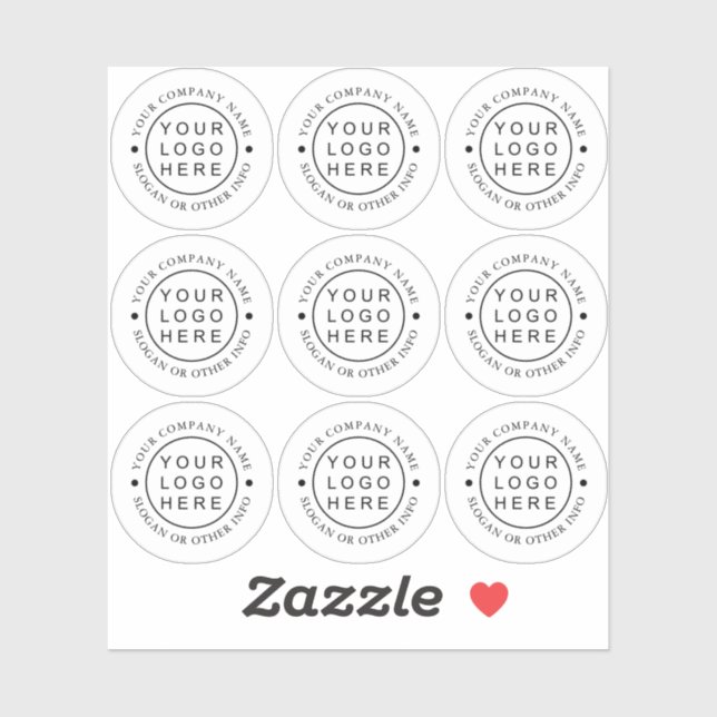 Simple Round Business Logo Custom Clear (Sheet)