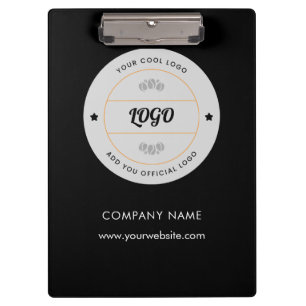 Simple Round Business Logo & Text Company Custom Clipboard