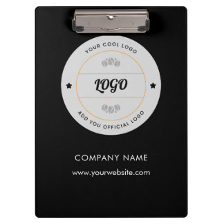 Simple Round Business Logo & Text Company Custom Clipboard