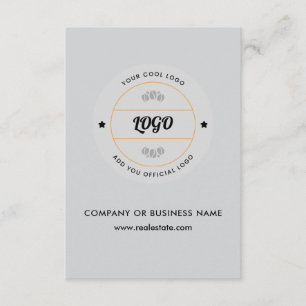 Simple Round Business Logo & Text Company Custom  Enclosure Card