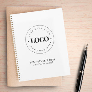 Simple Round Business Logo & Text Company Custom Planner