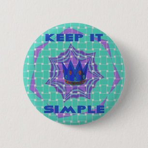 Simple Royal 6 Cm Round Badge