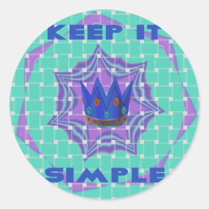 Simple Royal Classic Round Sticker