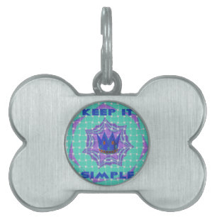 Simple Royal Pet Name Tag