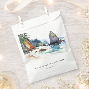 Simple Ruby Beach Olympic National Park Wedding Favour Bag