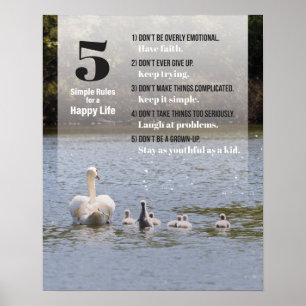Simple Rules for a Happy Life Poster
