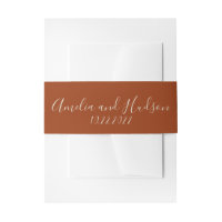 Simple Rust Invitation Belly Band