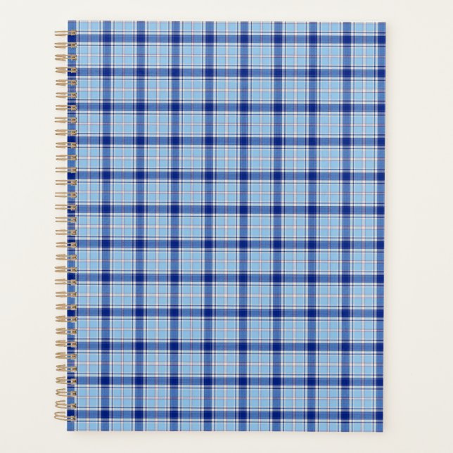 Simple Rustic  Blue Style Chake  Planner (Front)