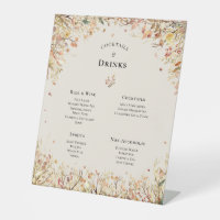 Simple Rustic Fall Beige Wedding Drinks Menu