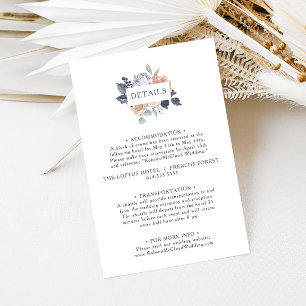 Simple Rustic Floral Details Enclosure Card
