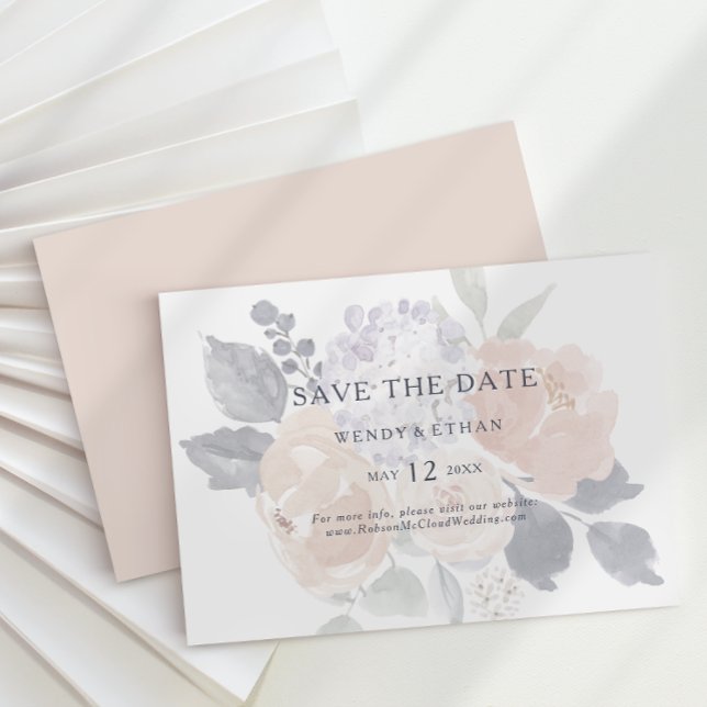 Simple Rustic Floral Horizontal Save the Date (Creator Uploaded)
