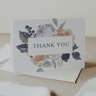 Simple Rustic Floral Thank You Card