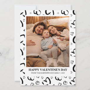 Simple Rustic Hearts Love valentine's day photo Holiday Card