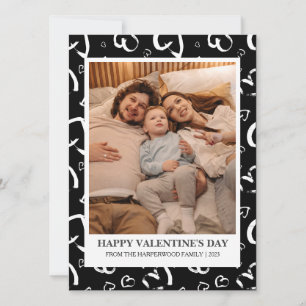 Simple Rustic Hearts Love valentine's day photo Holiday Card