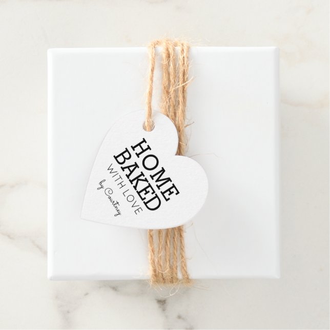Simple & Rustic Home Baked with love Kraft Tag (In Situ)