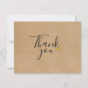 Simple Rustic Kraft Business Thank You Card