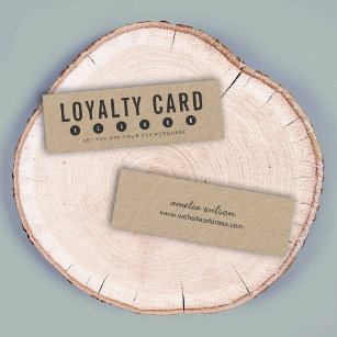 Simple Rustic Kraft Loyalty Card