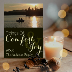 Simple Rustic Lake Holiday or Christmas Photo