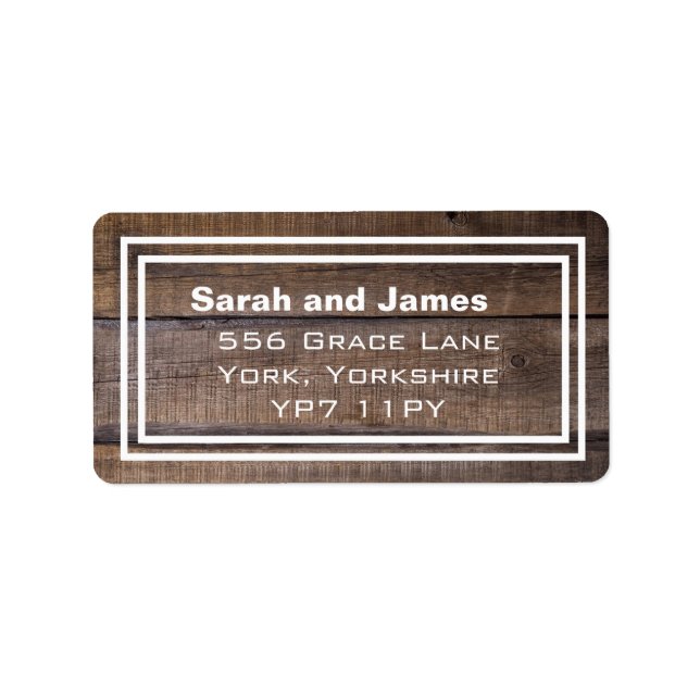 Simple Rustic Personalized Address Labels (Front)
