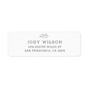 Simple Rustic Return Address Labels