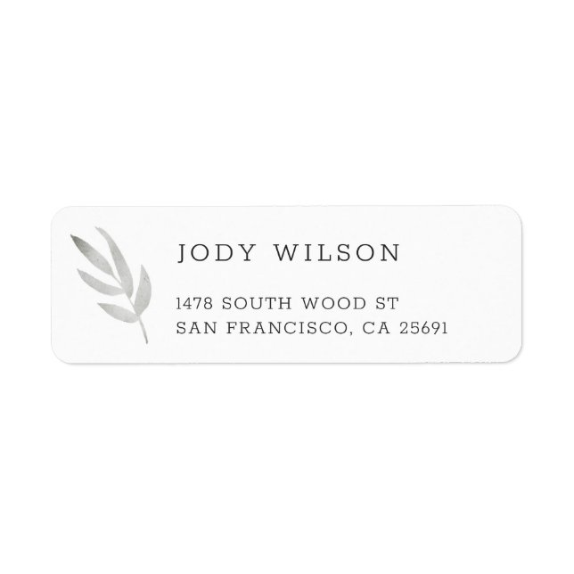 Simple Rustic Return Address Labels (Front)