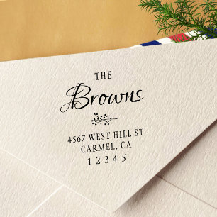 Simple Rustic Return Address Self-inking Stamp