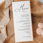 Simple Rustic Sage Green Wedding Dinner Menu<br><div class="desc">Designed to coordinate with our Romantic Script wedding collection,  this customisable Menu card,  features a sweeping script calligraphy text paired with a classy serif font in black with a frosty sage green back and a customisable monogram. Matching items available.</div>