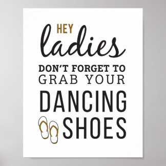 Simple Rustic Wedding 8x10 Flip Flop Sign