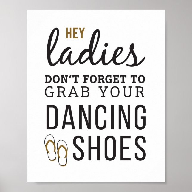 Simple Rustic Wedding 8x10 Flip Flop Sign (Front)