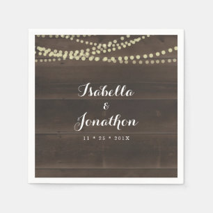 Simple Rustic Wedding Napkin