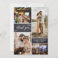 Simple Rustic Wedding Thank you Photo Collage=