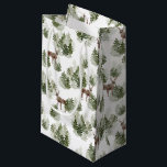 Simple Rustic Winter Forest Watercolor Christmas Small Gift Bag<br><div class="desc">Delight your friends and family this holiday season with a beautiful, hand painted small gift bag! This modern bag features lush green forest and greenery in a watercolor pattern that is sure to please. The sleek design and green colours are perfect for any decor, and the small size is perfect...</div>