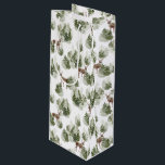 Simple Rustic Winter Forest Watercolor Christmas Wine Gift Bag<br><div class="desc">Looking for a modern and simple gift bag this holiday season? Look no further than our Simple Rustic Winter Forest Watercolor Christmas Wine Gift Bag! This beautiful bag is hand painted with lush green forest and greenery in a stunning watercolor pattern. Perfect for wrapping a special bottle of wine or...</div>