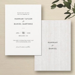 Simple Rustic Wood Save The Date