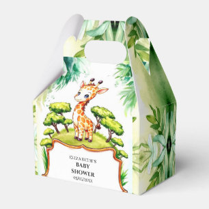 Simple Safari Giraffe Baby Shower Favour Box