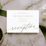 Simple Sage Green and White Modern Calligraphy Enclosure Card<br><div class="desc">This is part of a collection - please contact me for more info</div>
